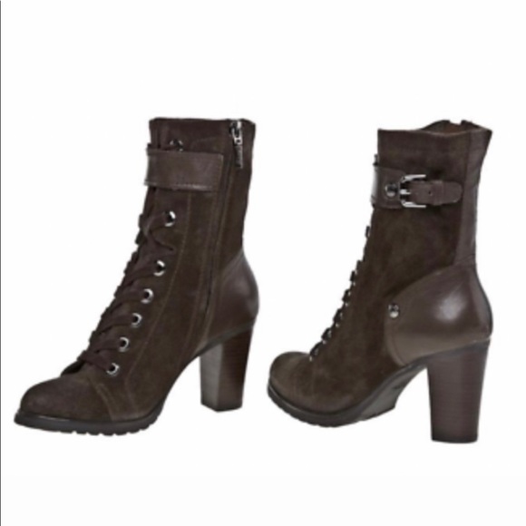 Geox Shoes - GEOX Boots side Zipper & lace up brown